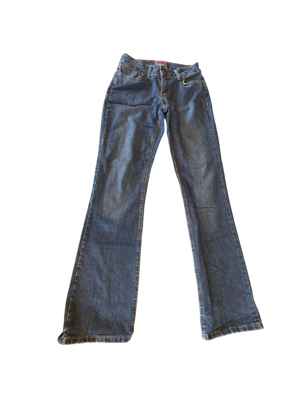 Wrangler Premium Patch Low Rise Blue Flare Jeans